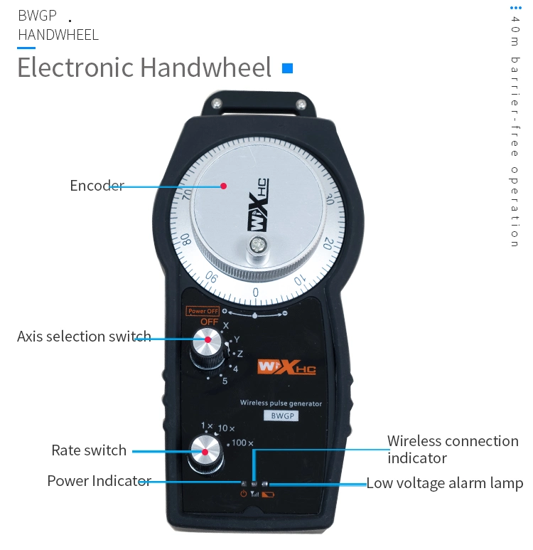 Bwgp in Stock CNC Wireless Coder Manual Pulse Generator Mpg Fanuc Handwheel