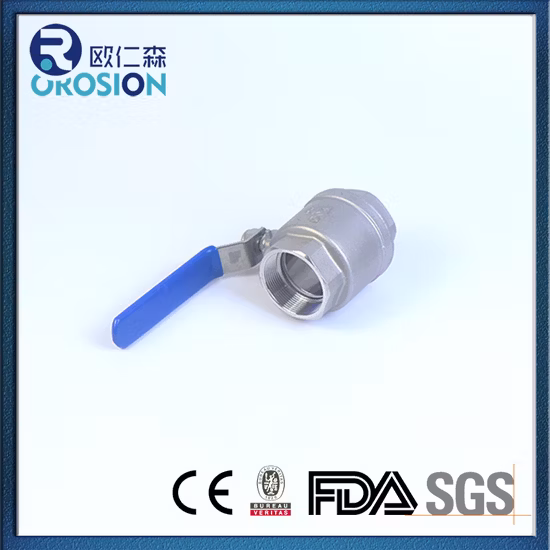 Poignée en acier inoxydable SS304 316 avec filetage interne de verrouillage BSPP BSPT NPT, robinet à bille 2 pièces