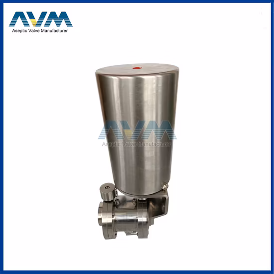 Vanne papillon soudée par valve de mélange manuelle sanitaire de preuve de solides solubles 316L
